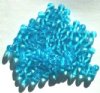 50  6mm Transparent Aqua Round Glass Beads